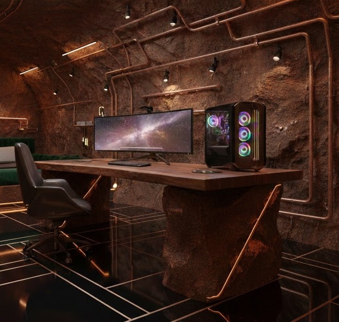 Parametric Monolithic Table in the Cave